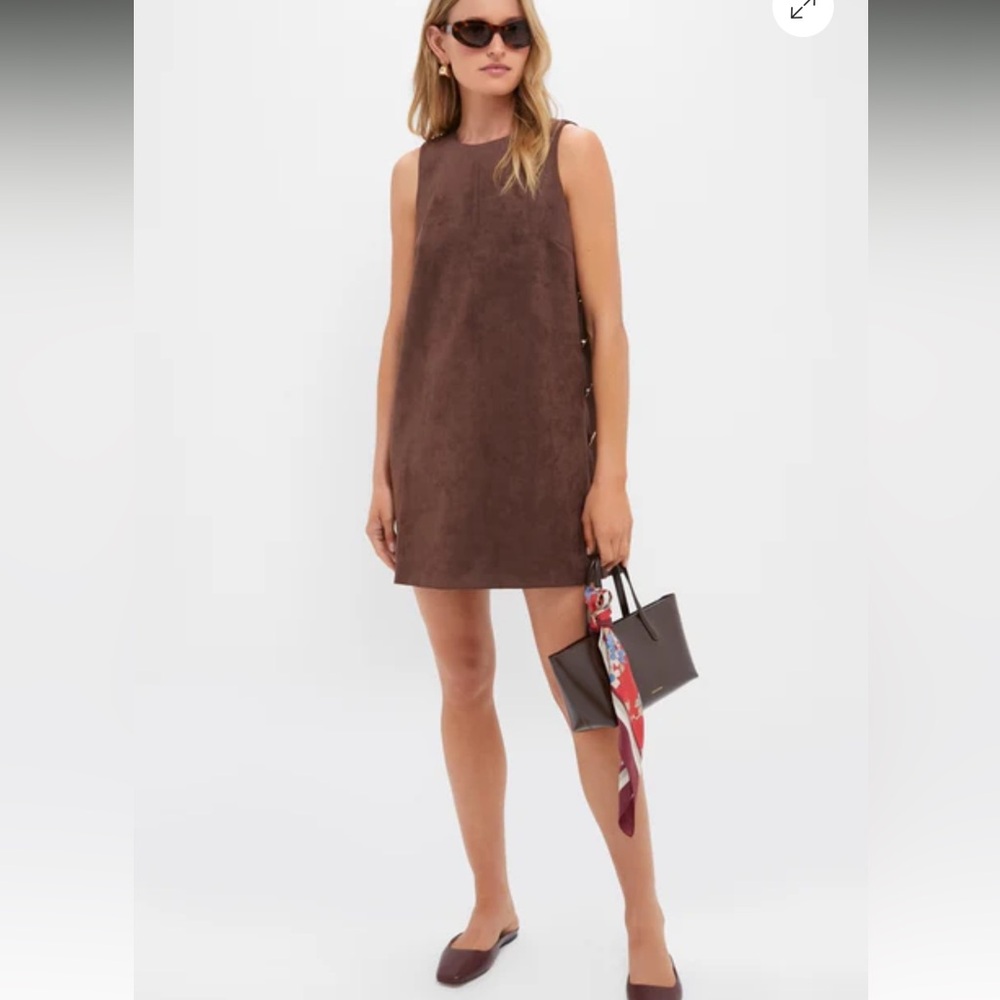 Brown Sleeveless Mini Dress - Chic Shift Style